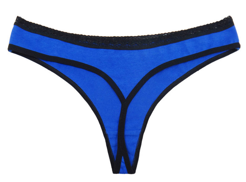 6 x Womens Lace Top G String - Thong Sexy Cotton Assorted Undies Underwear
