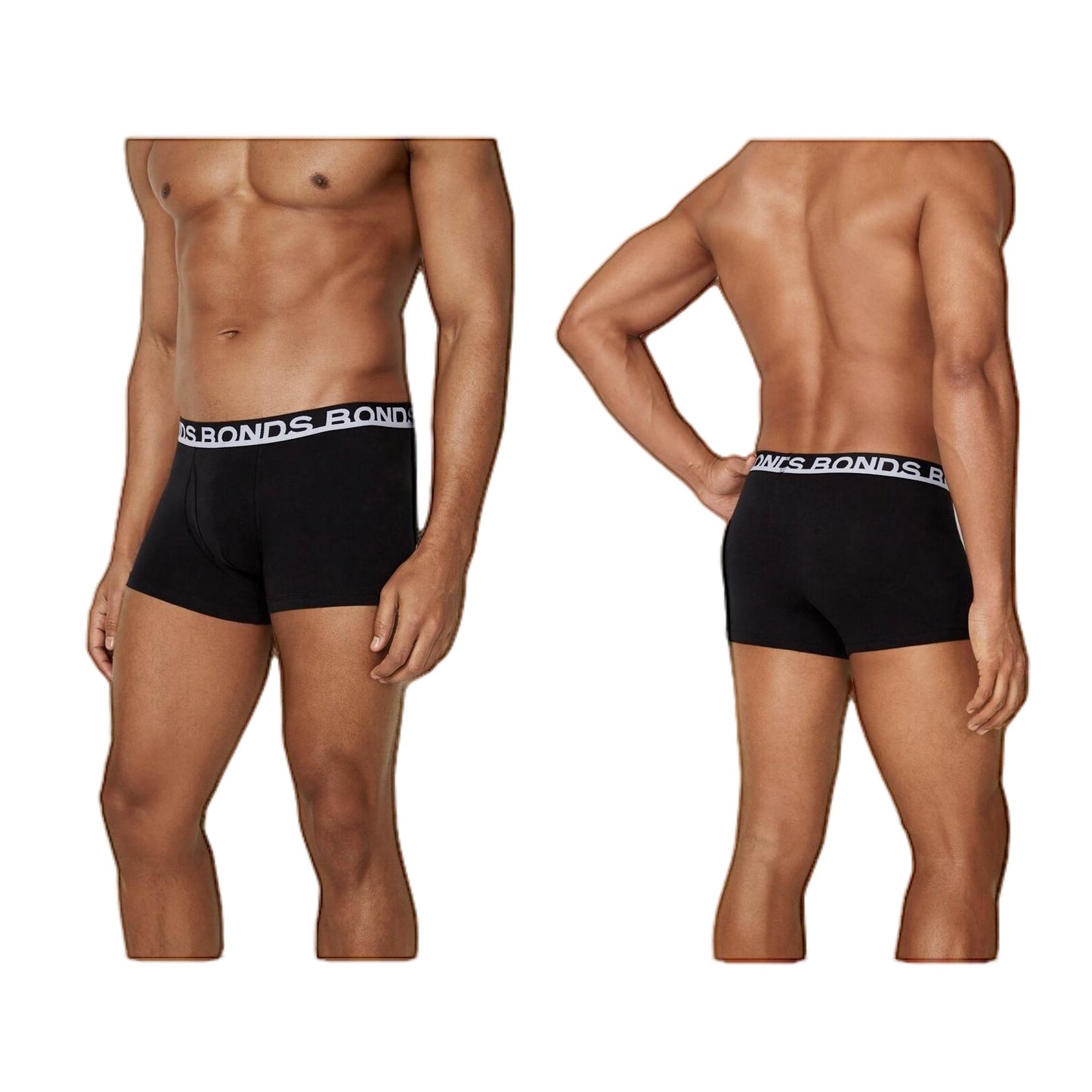 Mens Bonds Everyday Trunks Underwear Black