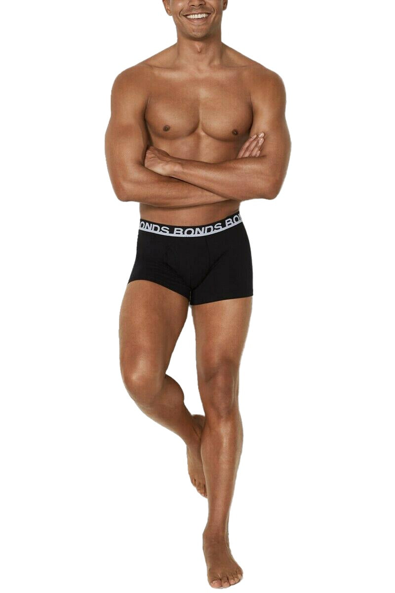 Mens Bonds Everyday Trunks Underwear Black