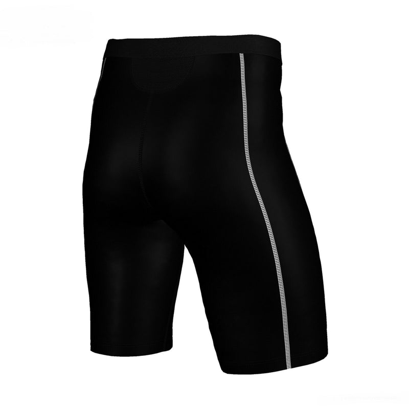 Mens Black Compression Shorts Gym Running New Sport Bike Training White Skins