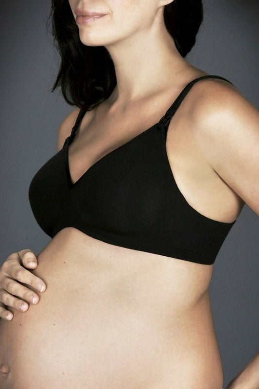 Womens Berlei Barely There Cotton Wirefree Maternity Bra Black