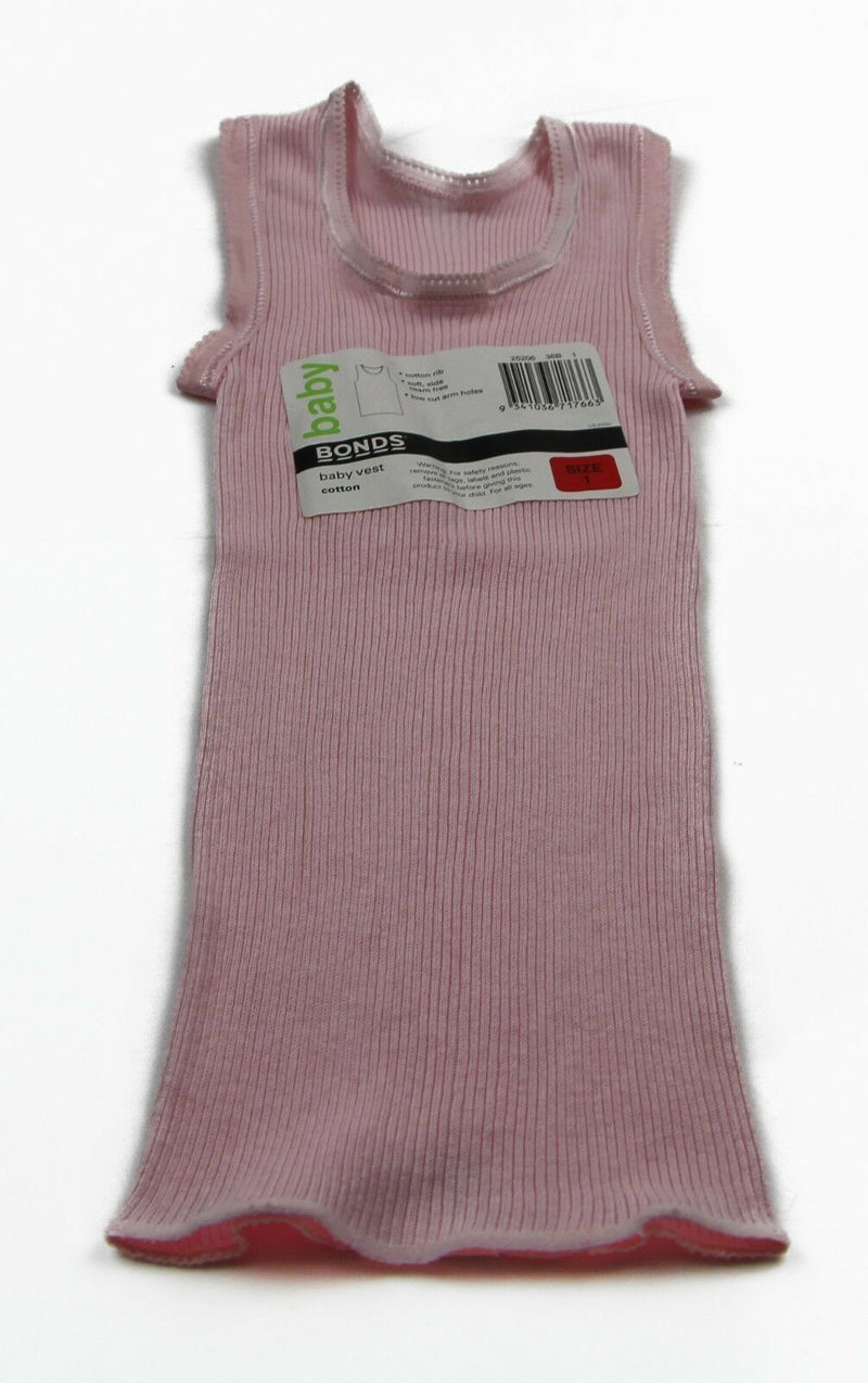 Bonds Baby Kids Girls Boys Cotton Singlet Singlets Underwear Blue Pink Grey Vest