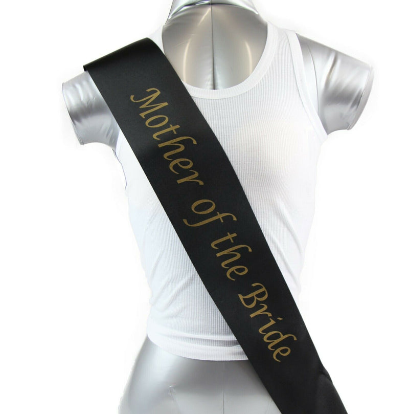 Hens Night Party Bridal Sash Black/Gold  - Hen's Party