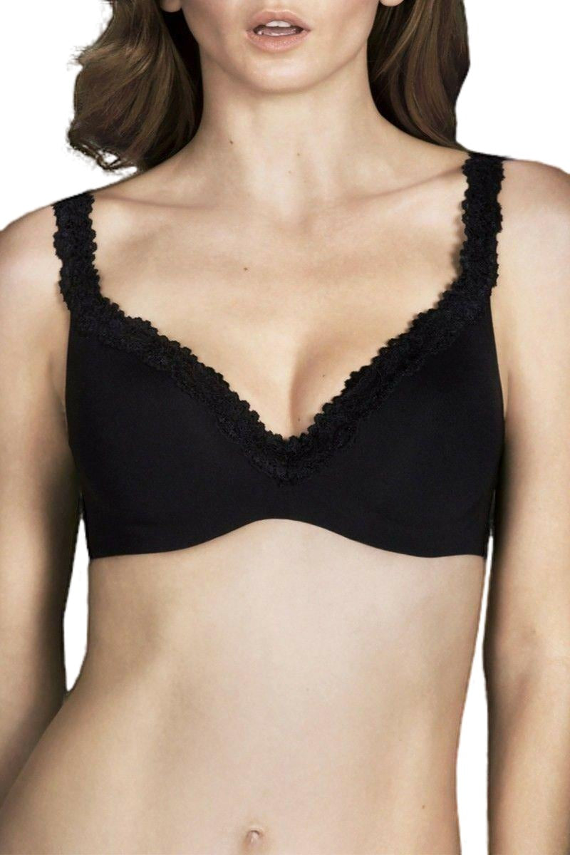 2 x Berlei Barely There Luxe Lace Contour Bra Womens Ladies Black - 12E