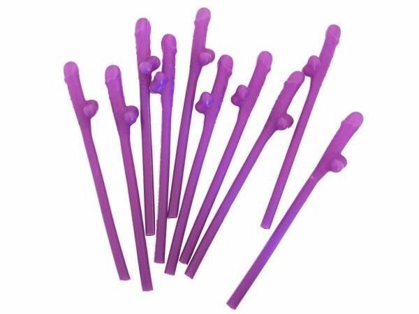 10/20/30 Willy Penis Dick Straw Straws Hens Night Party Mix Colours Nude Pink