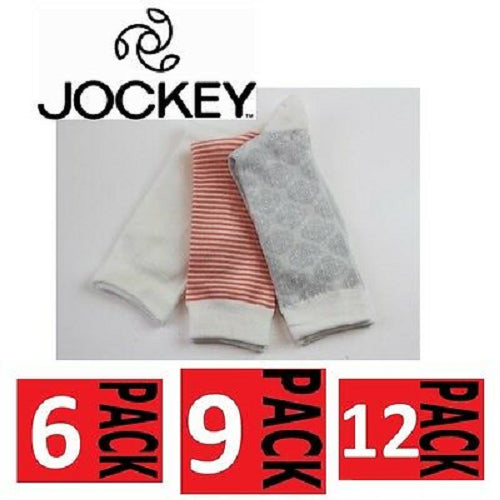 6 Or 9 Or 12 Pairs X Womens Jockey Crew Cotton Rich Sports Work White Socks Size