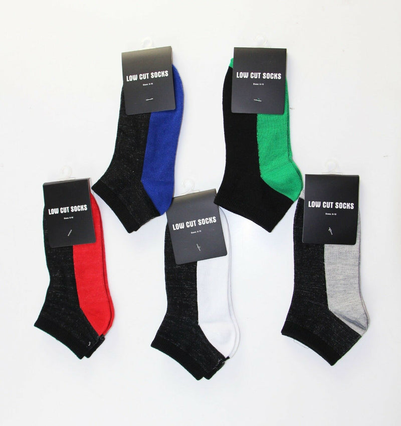 18/24/30 Pairs X Mens Womens Low Cut Ankle / Crew Sports Gym Socks 6-10 11-14