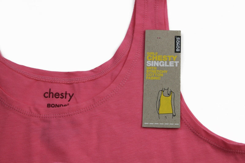 New Bonds Girls Pink Chesty Singlet Underwear Kids Vest