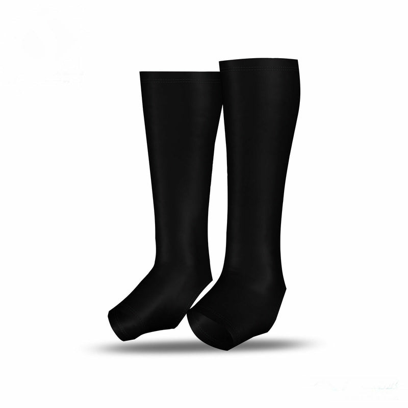 Mens Black Compression Socks Calf Guard Tights Stirrups Sleeves Shins Bike Gym