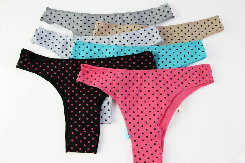 Womens Bulk 6 Pairs Pair Tanga Thong Brief Undies Cotton Briefs Underwear Sexy