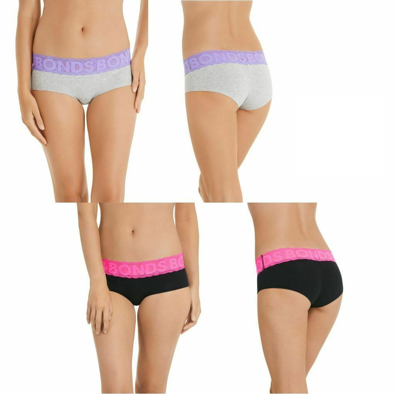 4 x Bonds Womens Underwear Ladies Hipster Bikini Boyleg Matchits Hip Assorted