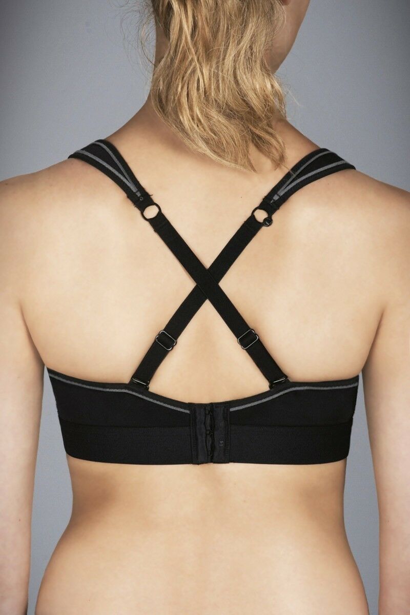 Berlei Ultimate Performance Support Sports Crop Top Bra Black White Womens Bras