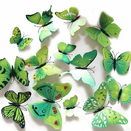 3D Butterfly Wall Stickers: Removable Decals Kids Nursery Wedding Decor Art