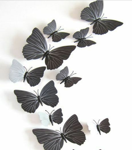 3D Butterfly Wall Stickers: Removable Decals Kids Nursery Wedding Decor Art