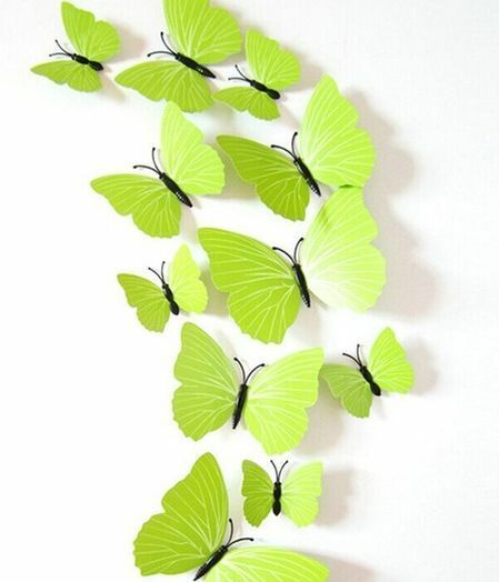 3D Butterfly Wall Stickers: Removable Decals Kids Nursery Wedding Decor Art