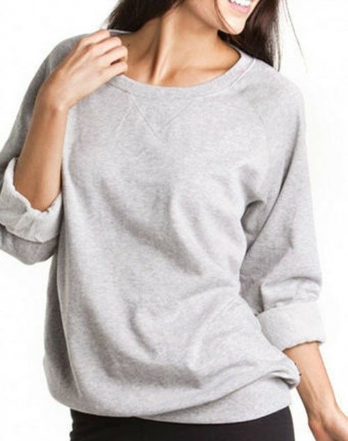 Bonds Womens Ladies Grey Long Sleeve Sloppy Joe Jumper Sweater Top Winter Blouse