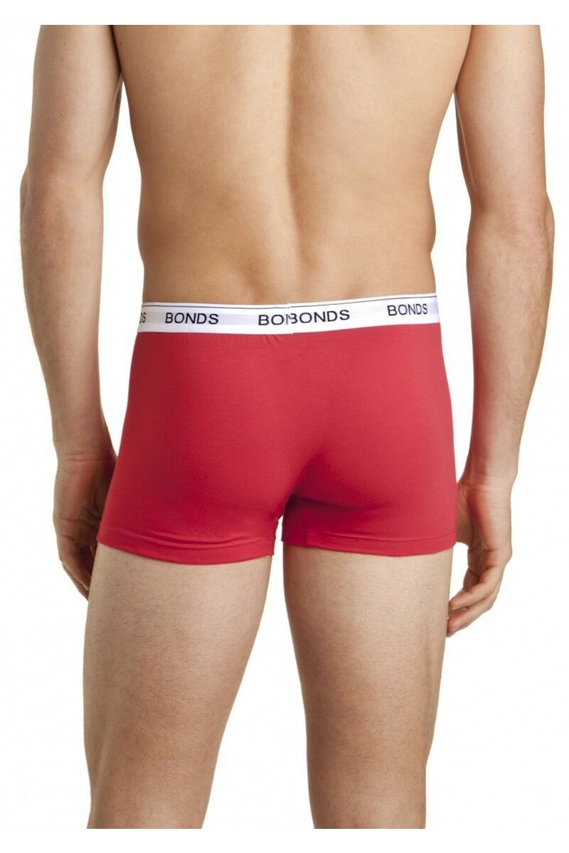 Authentic Bonds Mens Guyfront Trunks Underwear Shorts Red/White