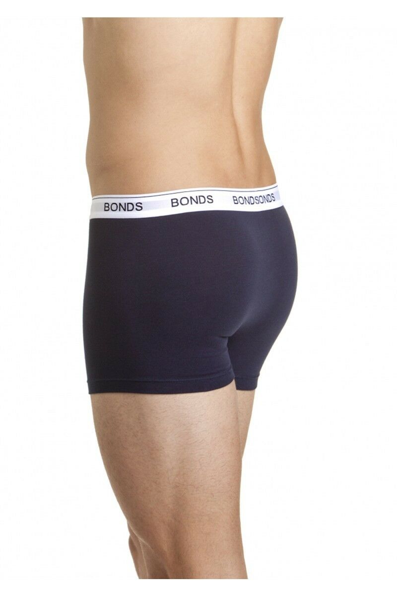 Mens Bonds Guyfront Trunks Underwear Navy/White