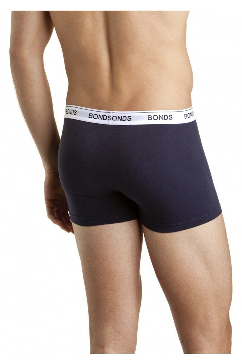 Mens Bonds Guyfront Trunks Underwear Navy/White