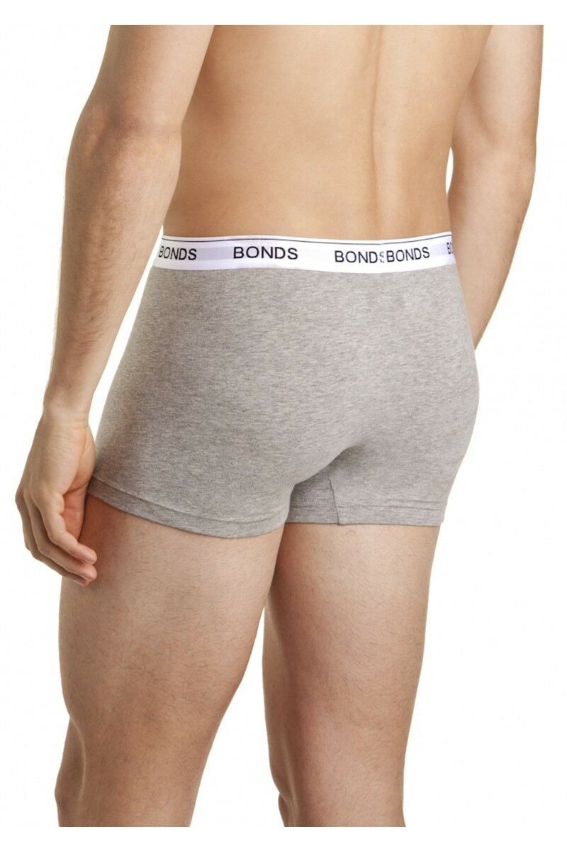 Authentic Bonds Mens Guyfront Trunks Underwear Shorts Grey/White
