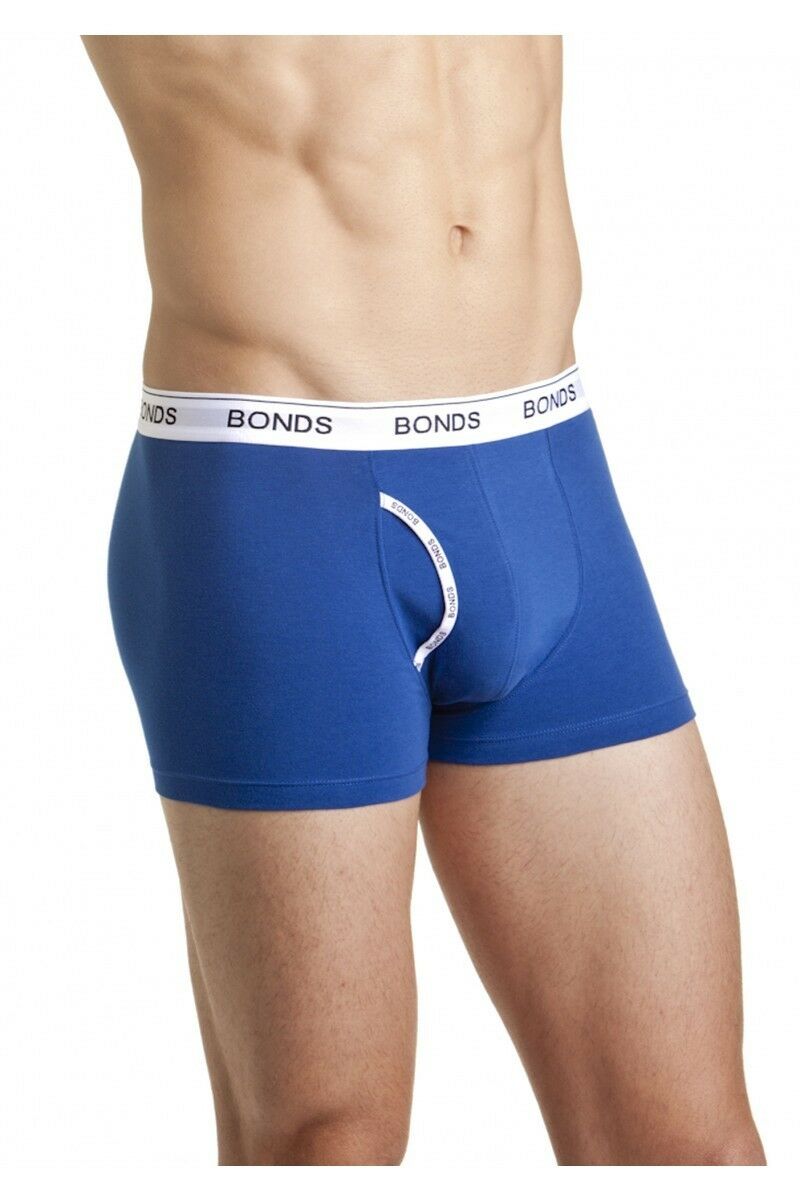 Mens Bonds Guyfront Trunks Underwear Blue/White