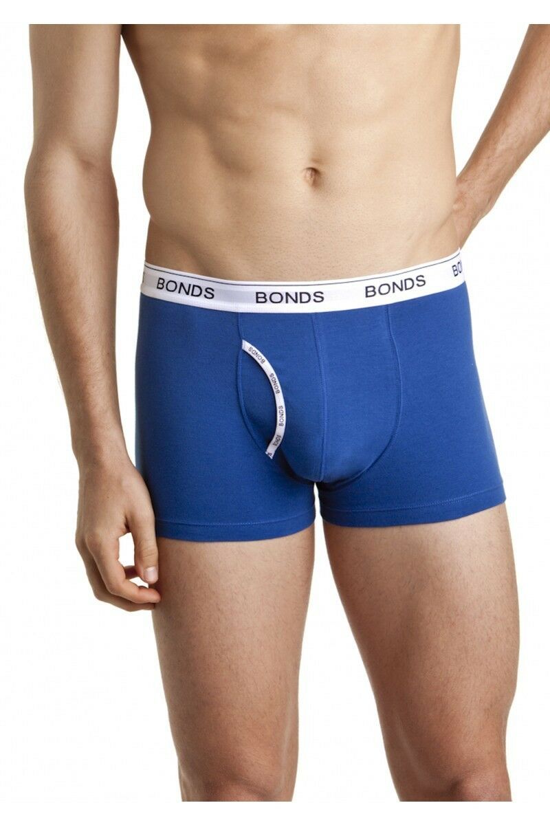 Mens Bonds Guyfront Trunks Underwear Blue/White