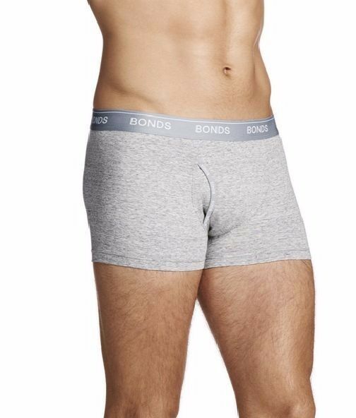 Mens Bonds Guyfront Trunks Underwear Grey Marle