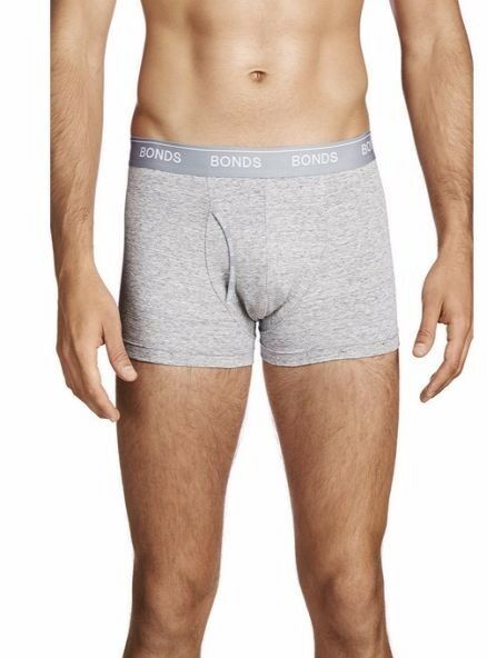 Mens Bonds Guyfront Trunks Underwear Grey Marle