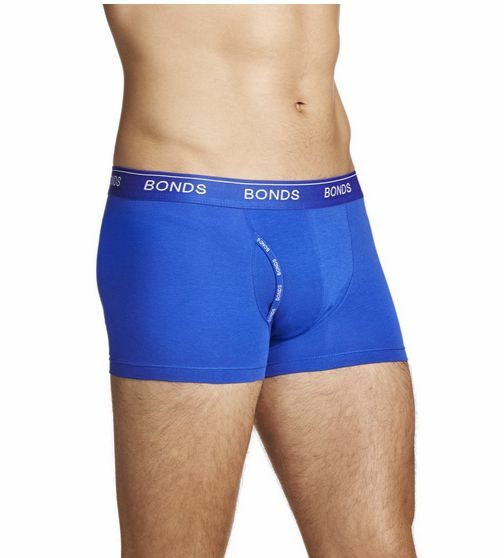 Authentic Bonds Mens Guyfront Trunks Underwear Shorts Cotton Power Blue