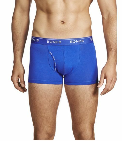 Authentic Bonds Mens Guyfront Trunks Underwear Shorts Cotton Power Blue