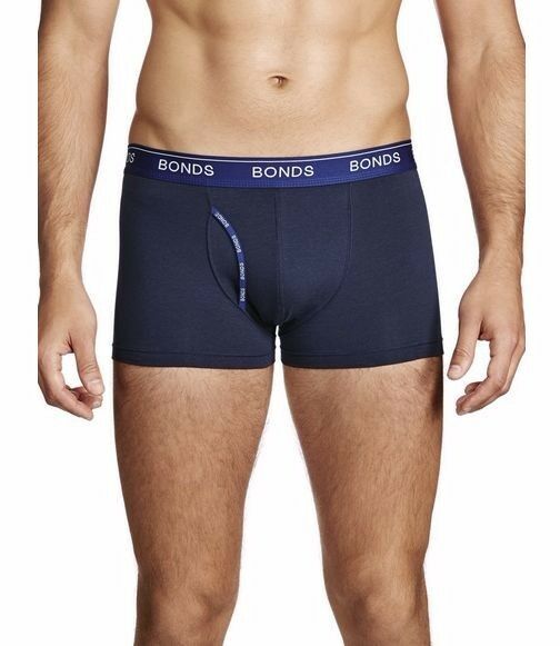 Authentic Bonds Mens Guyfront Trunks Underwear Shorts Navy