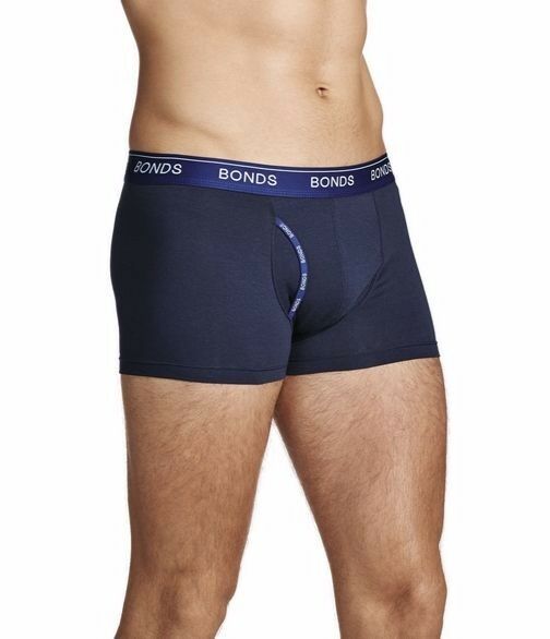 Authentic Bonds Mens Guyfront Trunks Underwear Shorts Navy