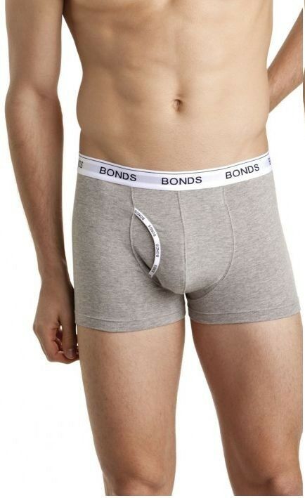 3 Pack Mens Bonds Guyfront Trunks Underwear Grey Marle