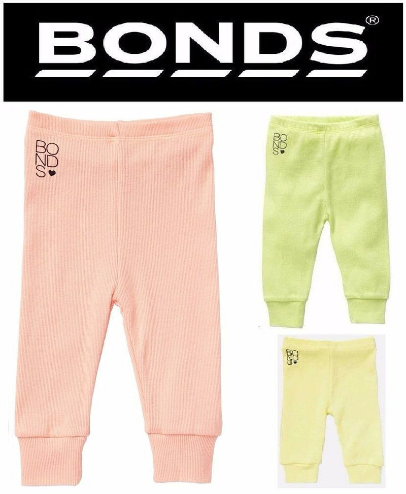 Bonds Baby Boy Girl Cotton Rib Ribbies Pink Leggings Legging