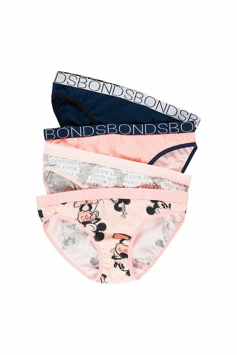 4 x Bonds Disney Girls Minnie Mouse Underwear - Undies Briefs