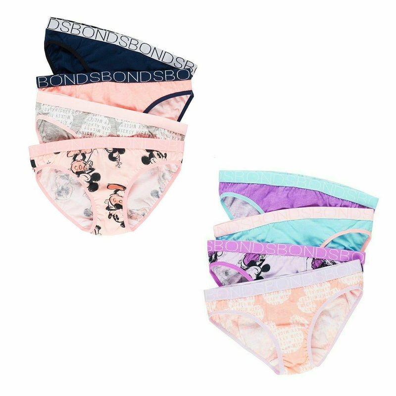 4 x Bonds Disney Girls Minnie Mouse Underwear - Undies Briefs