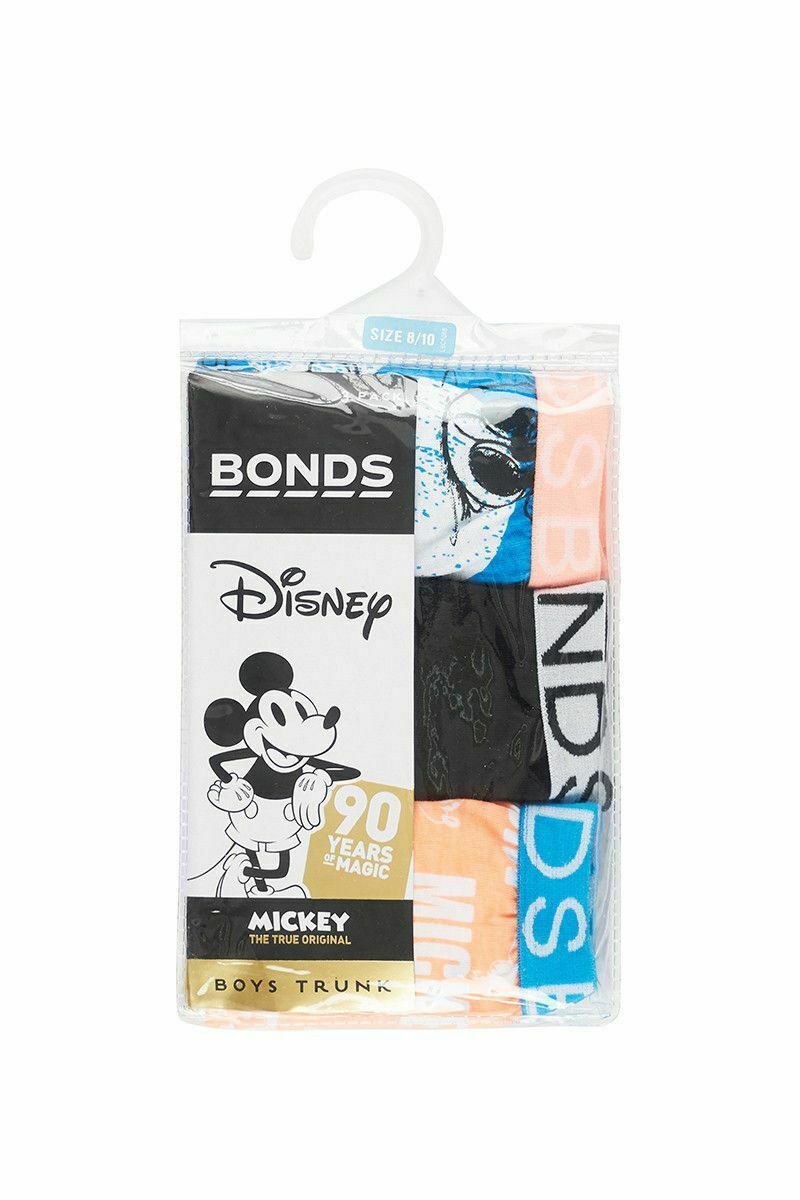 3 x Bonds Boys Disney Mickey Mouse Trunks - Kids Underwear