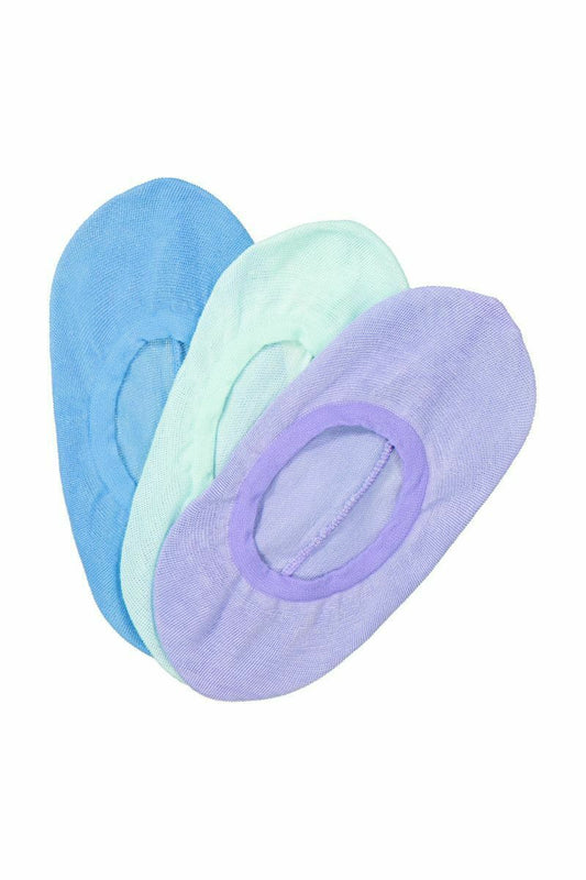 3 Pack Womens Bonds Footlets No Show Socks Blue