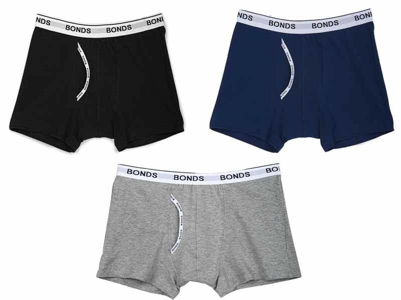 Bonds Boys Guyfront Trunk Underwear Trunks Boxers Shorts Boyleg Black Boy Blue