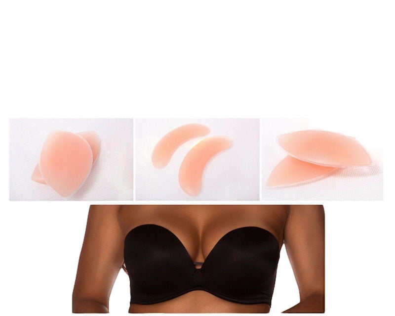 5 x Silicone Bra Inserts Bikini Cleavage Chicken Fillets Womens Push Up