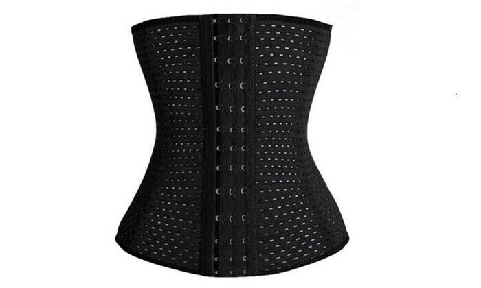 Womens Underbust Corset Waist Trainer Black Or Beige Body Shaper Control Cincher