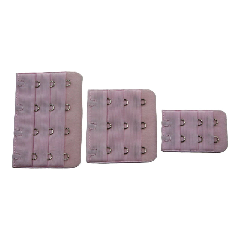 Clip On Bra Extender 2 3 & 4 Hooks Extenders - Baby Pink Purple Blue Red Violet