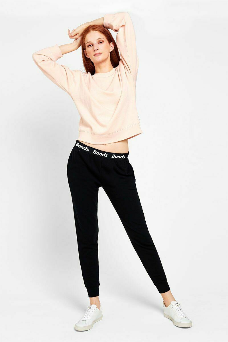 Bonds Womens Essentials Skinny Trackie - Tracksuit Track Pants Black Trackies