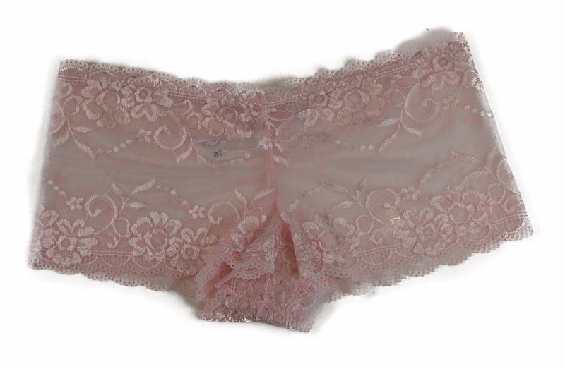 Womens Sexy "Plus Size" Lace Boyleg Underwear Panties Light Pink Lingerie