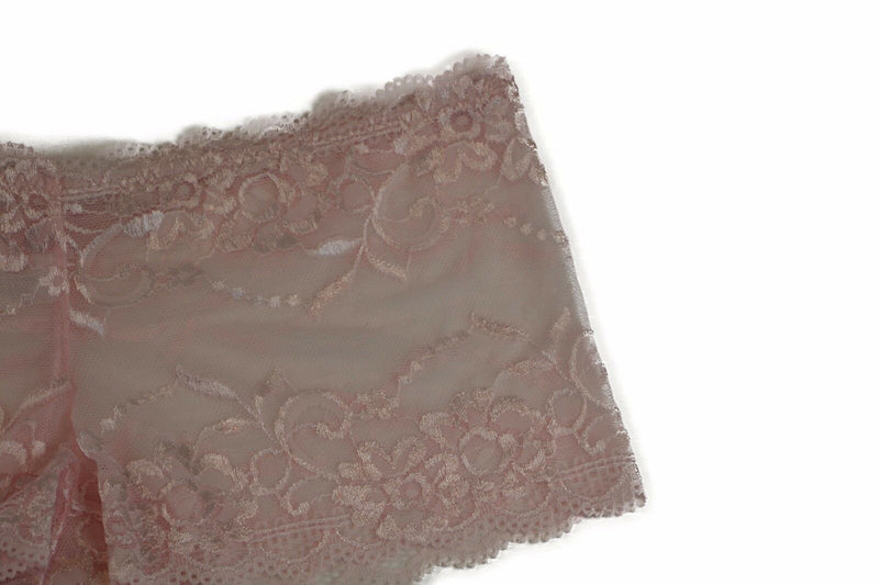 Womens Sexy "Plus Size" Lace Boyleg Underwear Panties Light Pink Lingerie