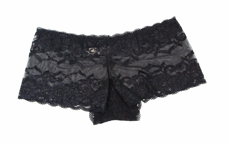 Womens Sexy "Plus Size" Lace Shorts Boyleg Underwear Panties Black Lingerie