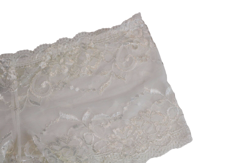 Womens Sexy "Plus Size" Lace Shorts Boyleg Underwear Panties White Lingerie