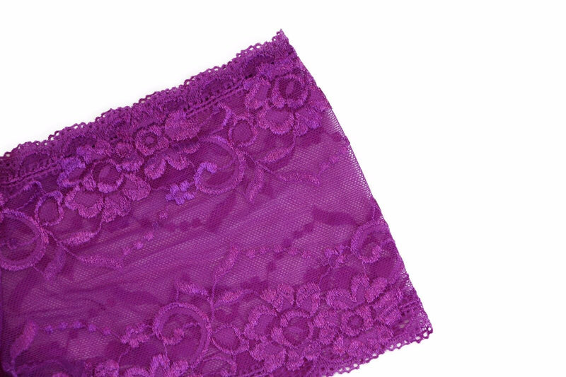 Womens Sexy "Plus Size" Lace Boyleg Underwear Panties Purple Lingerie