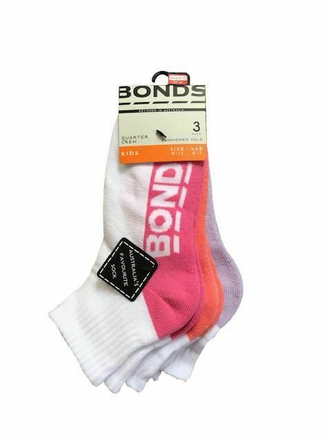9 Bonds Kids Quarter Crew Socks Boys Girls Sport School Black White Pink Blue