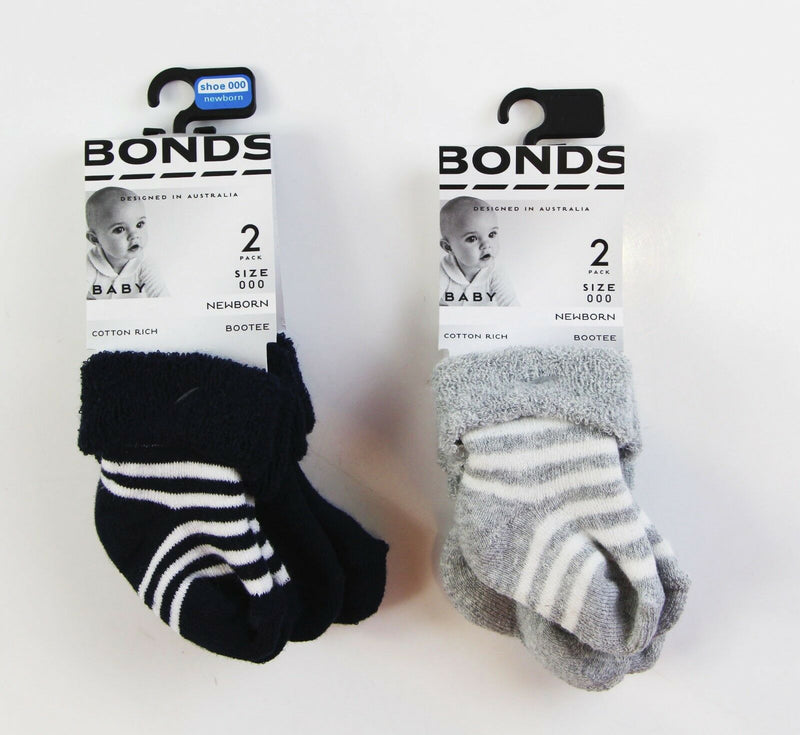 Bonds Baby Bootee Socks Tights Infant Warm Girls Boys Toddler Cotton - 2 Pairs